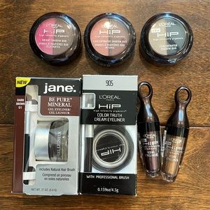 Sealed L’Oreal HIP Concentrated Eyeshadows Brazen Mischief Playful & Eyeliners